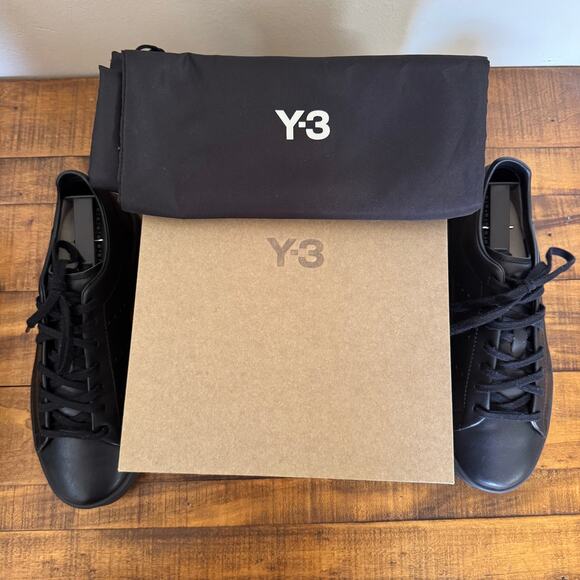 ADIDAS x YOHJI YAMAMOTO Y-3 STAN SMITH BLACK SIZE US 7 UK 6.5 EU 40 - Picture 2 of 13